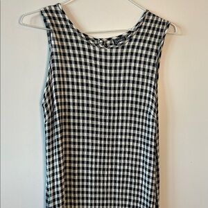 Vintage 90s Black & White Gingham Shift Dress – Made in Canada